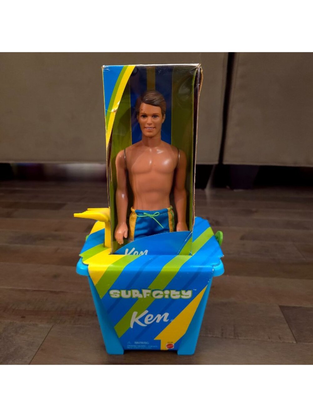 Barbie Ken Surfcity Doll Summer Seaside Bucket Playset Mattel 2000 NRFB Rare